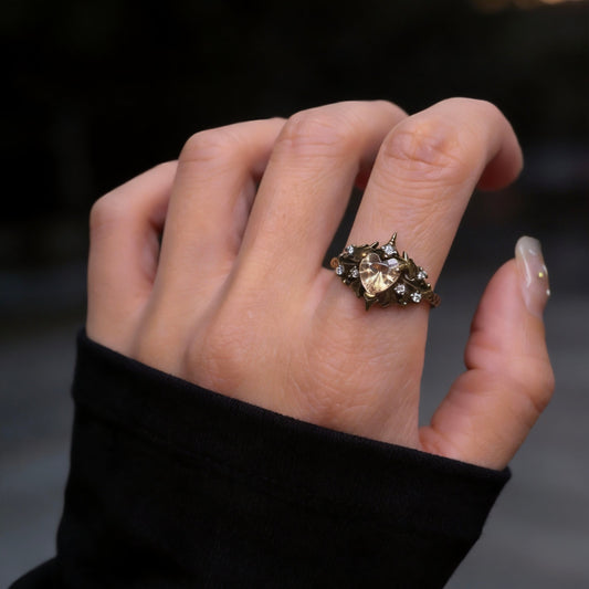 Vintage Heart Silver Ring