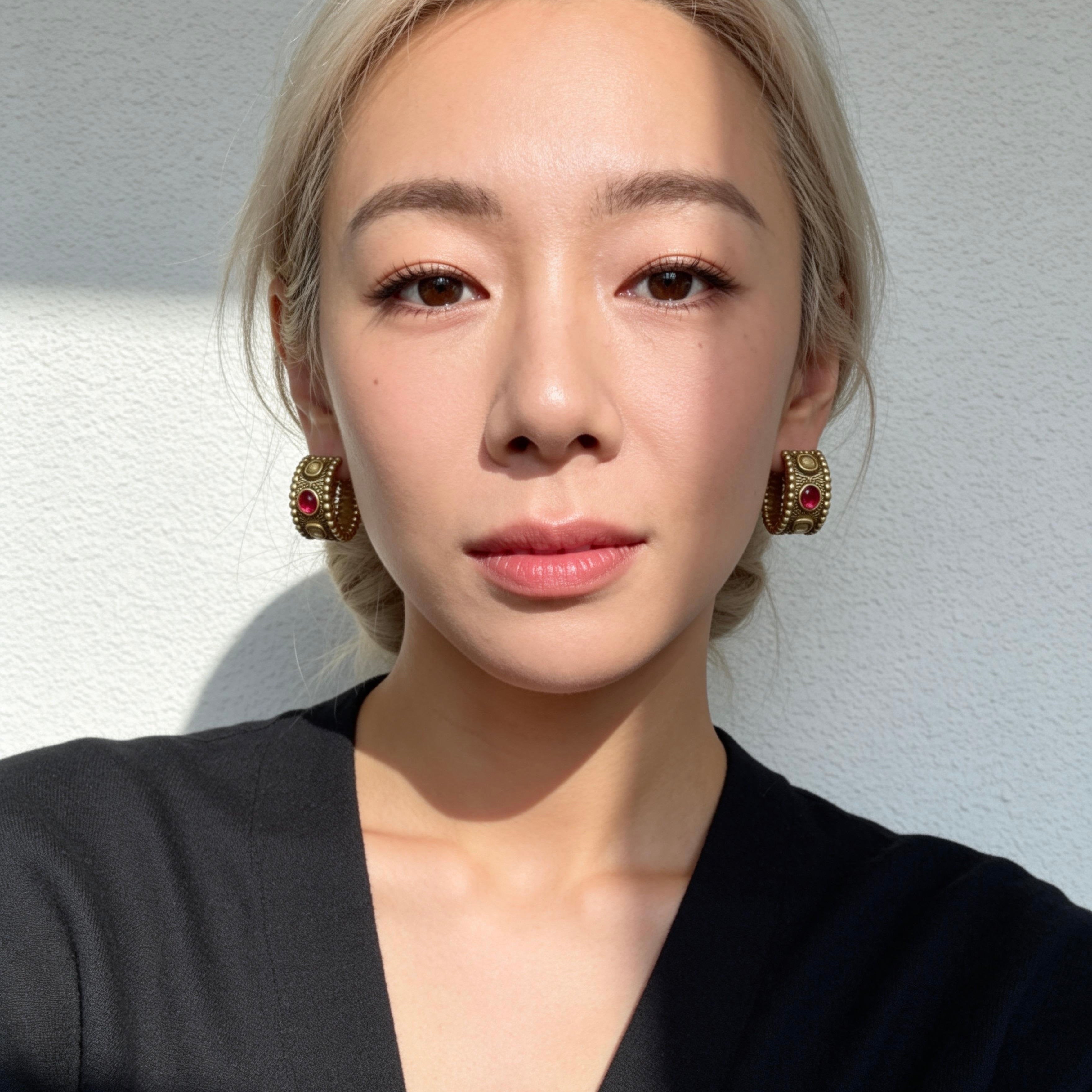 Antique Gold Wide Hoops