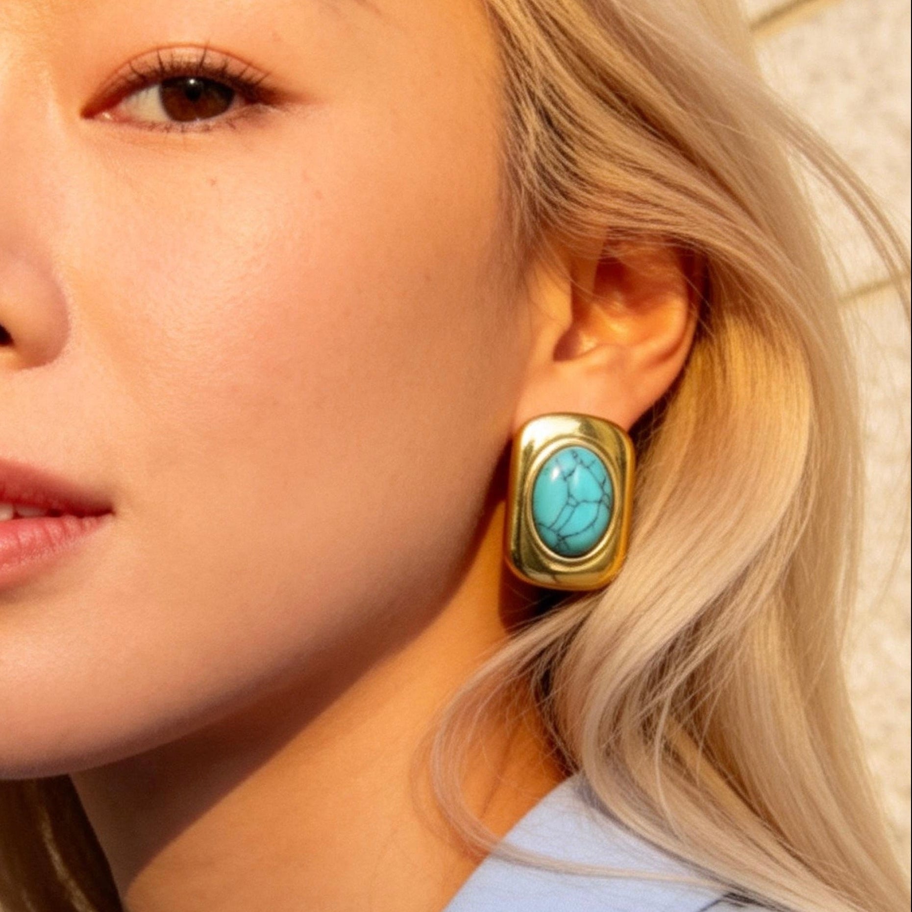 Vintage Turquoise Stud Earrings