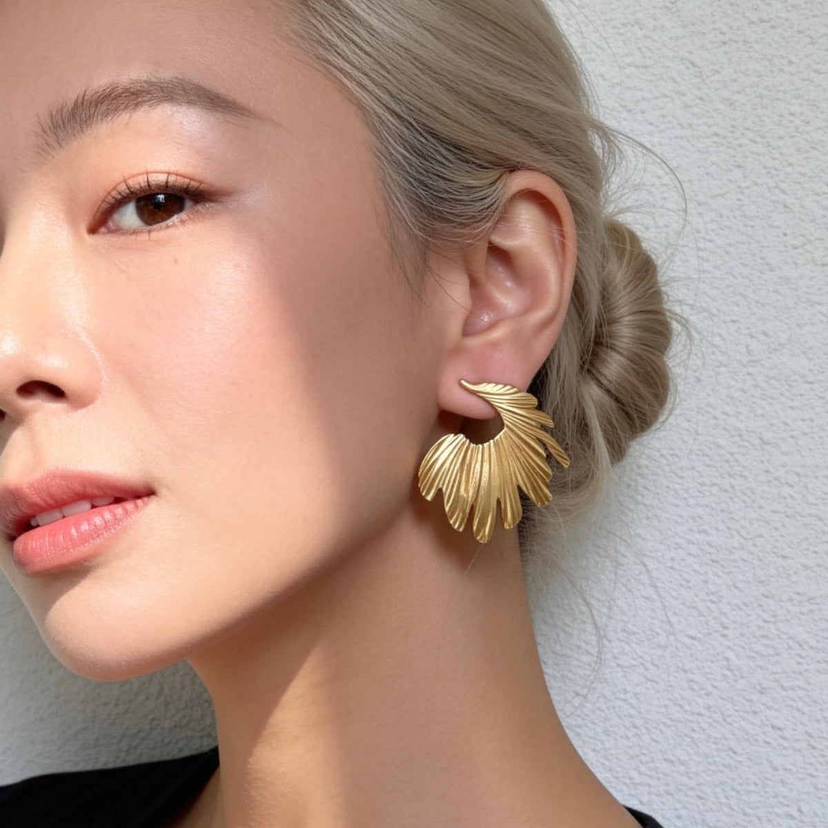 Golden Wing Statement Drop Earrings