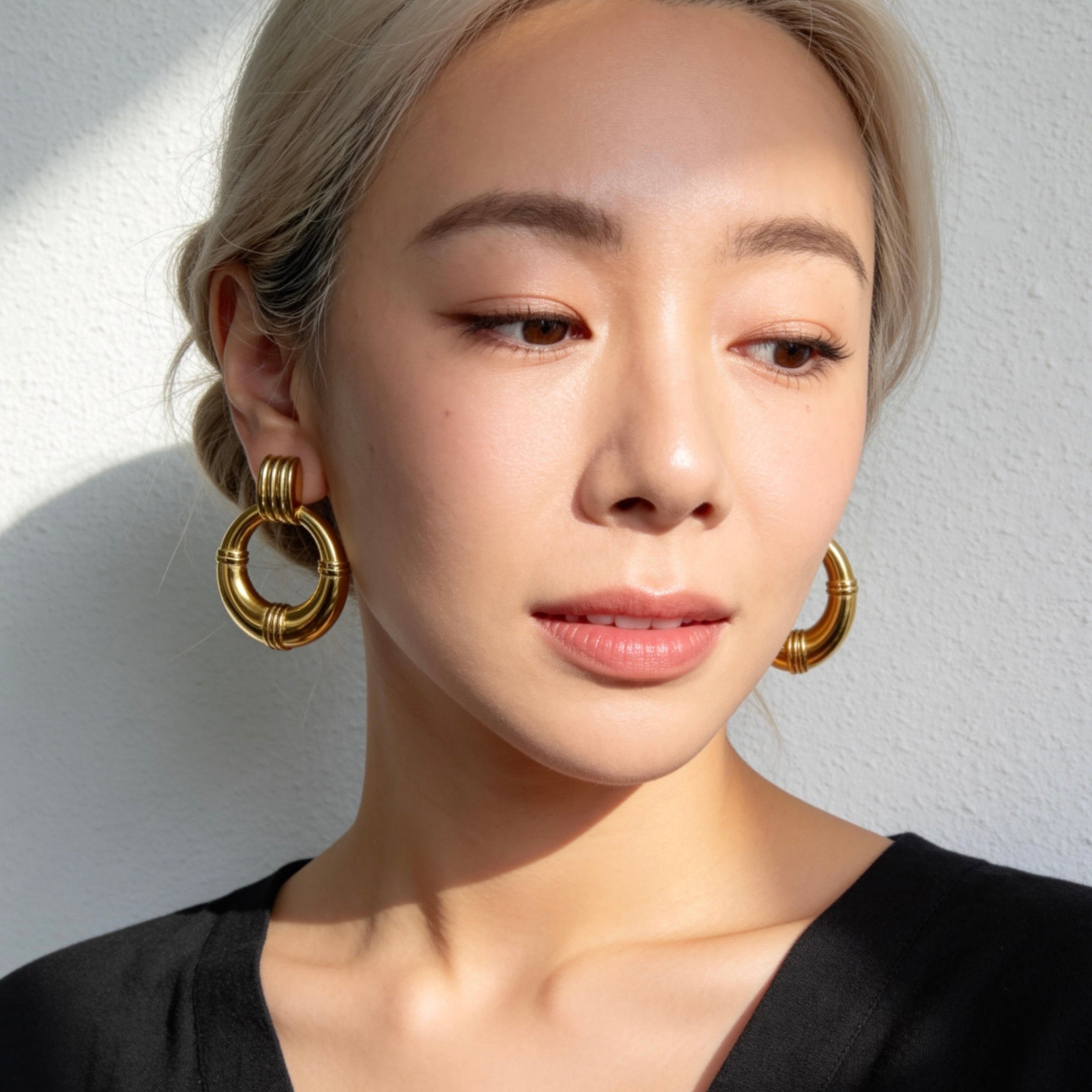 Gold Chunky Statement Earrings