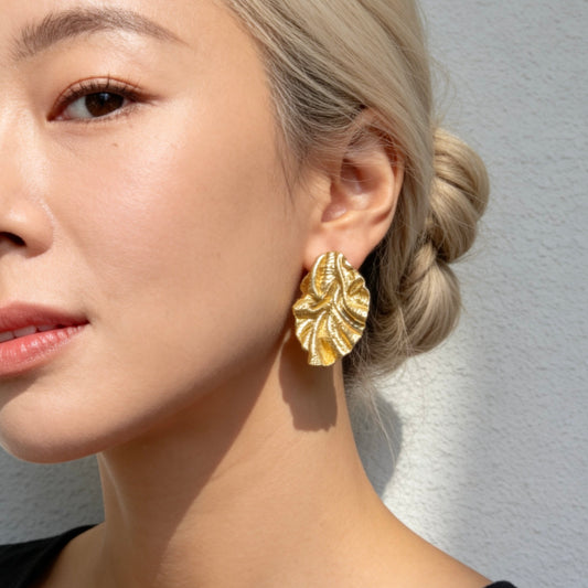 Abstract Texture Statement Earrings