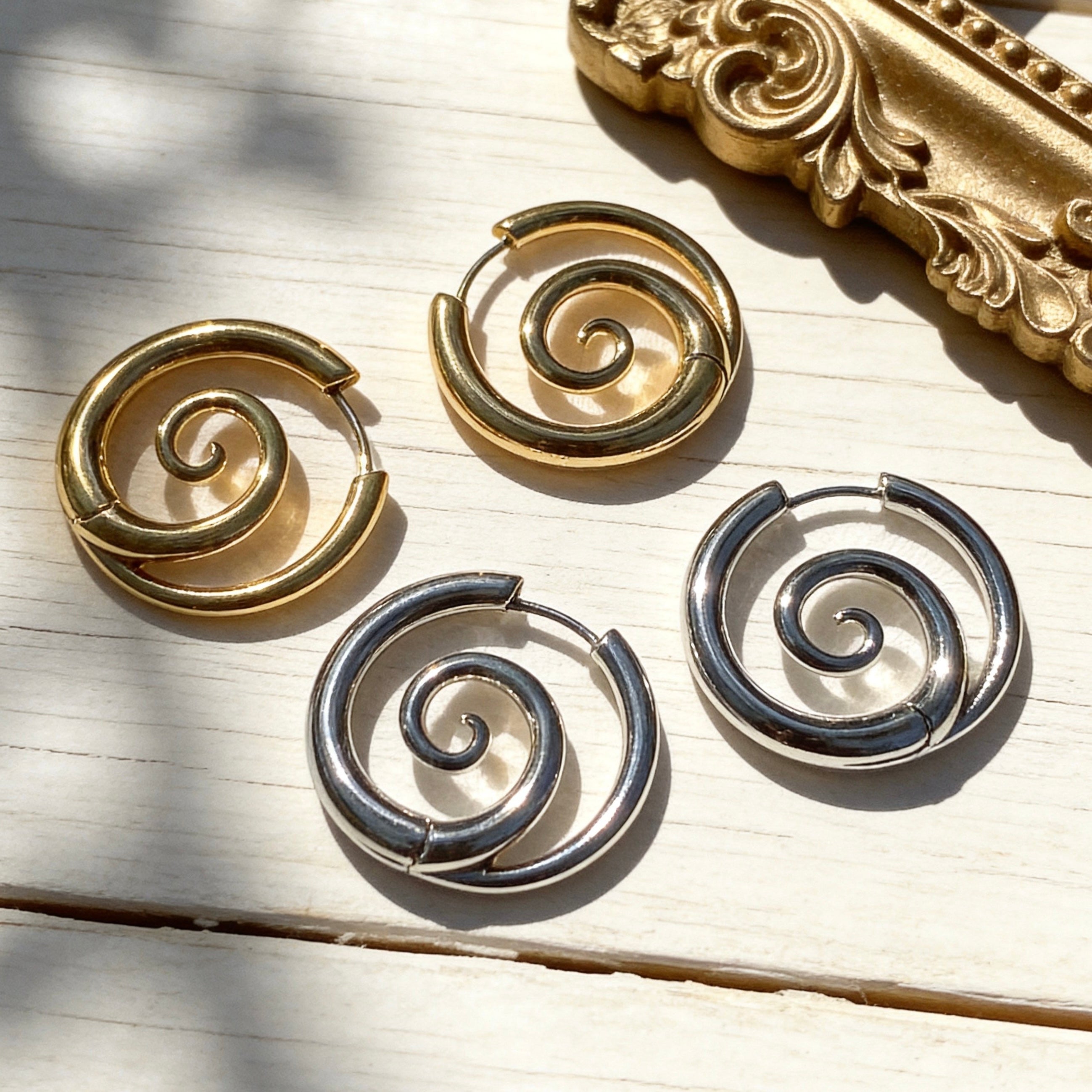Spiral Hoop Earring Series