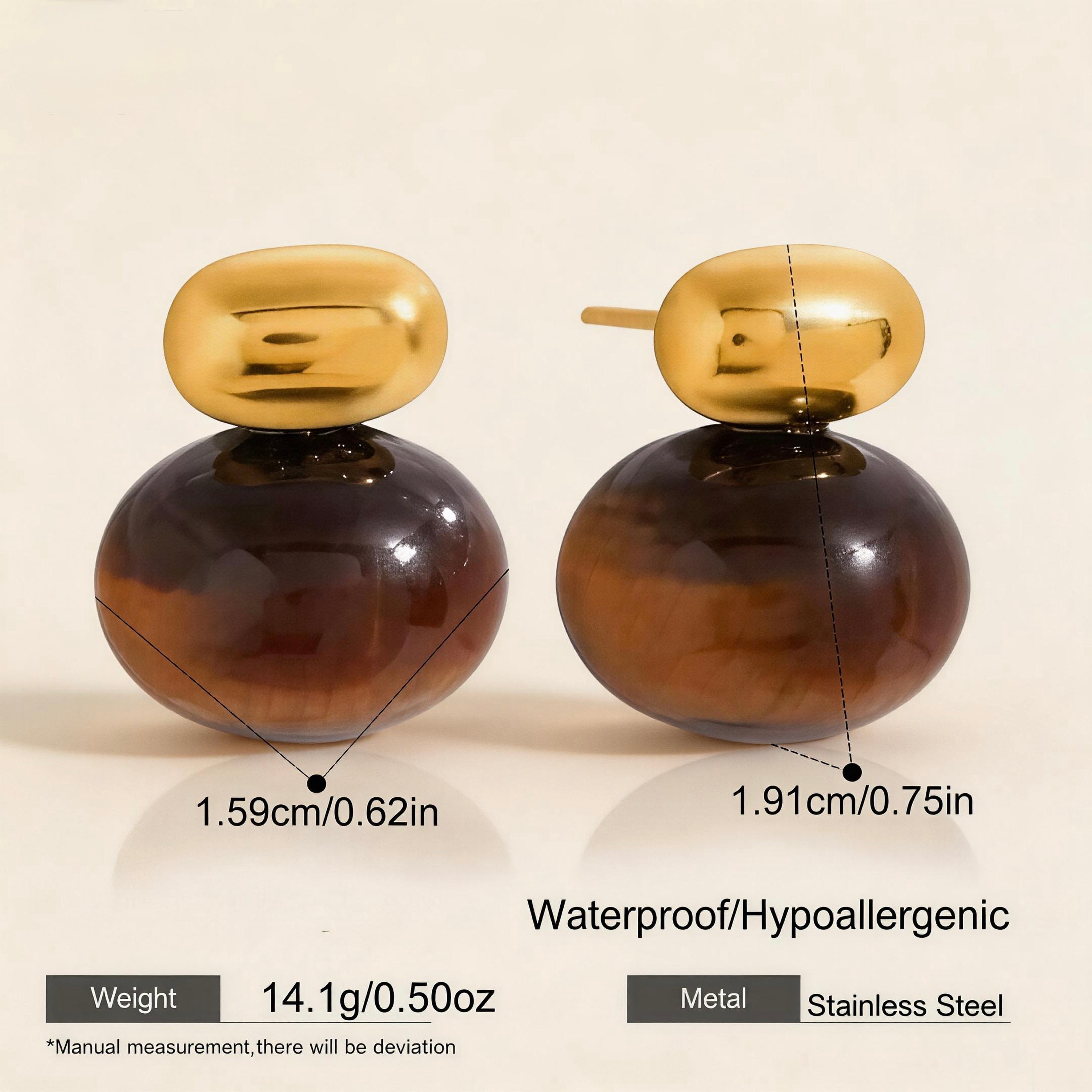 Tiger Eye Statement Earring Series