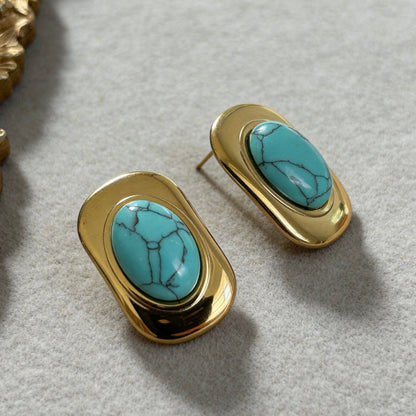 Vintage Turquoise Stud Earrings