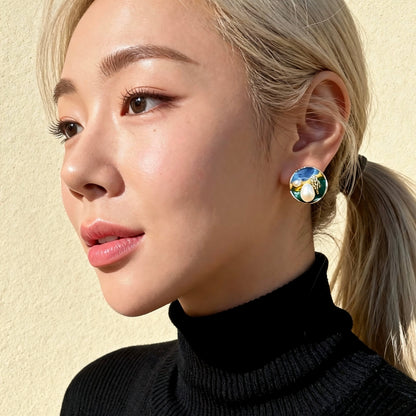 Artistic Mixed Pearl Round Earrings