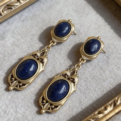 Lapis Lazuli Baroque Drop Earrings