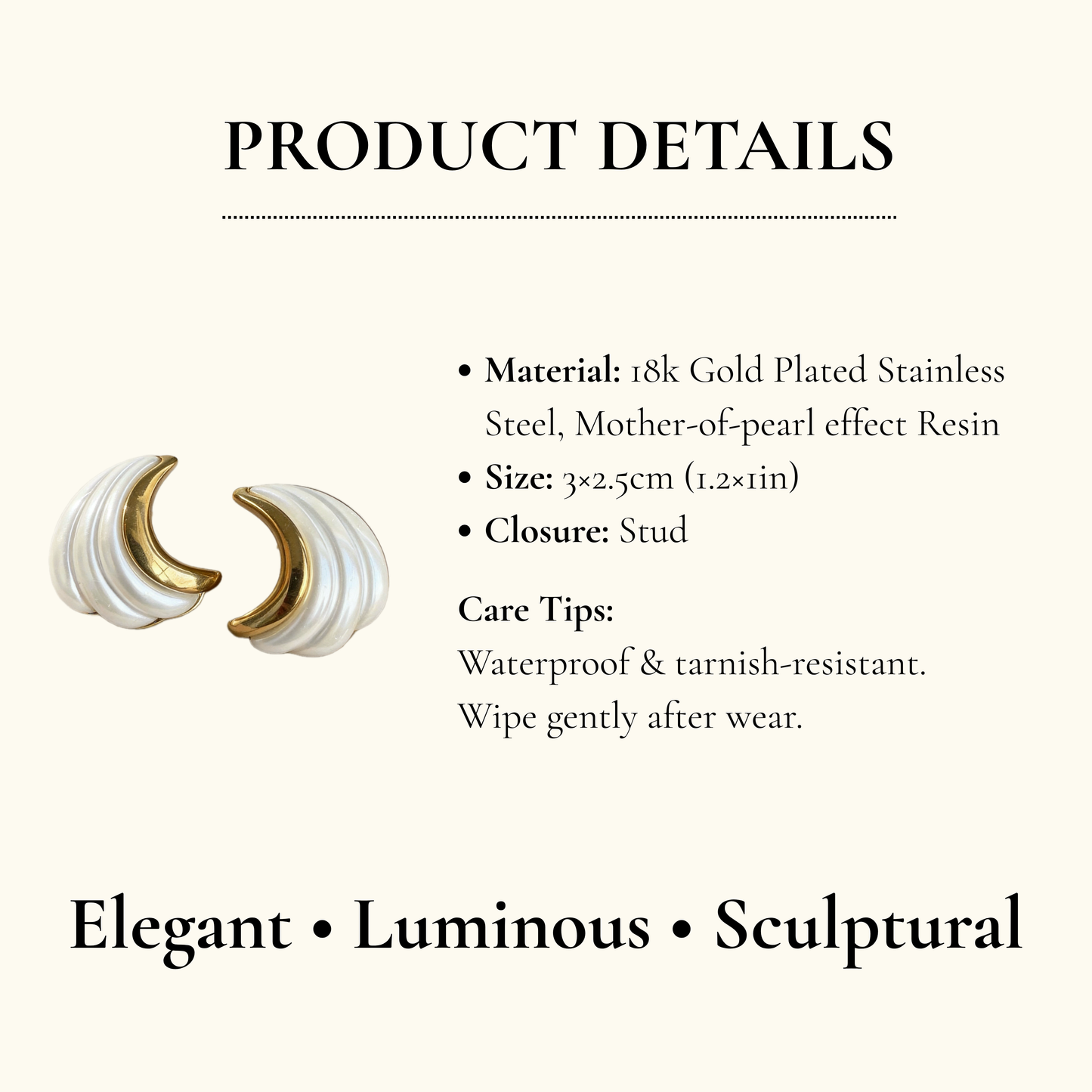Pearl Wave Statement Earrings