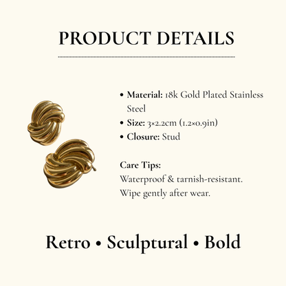 Twisted Knot Stud Earrings