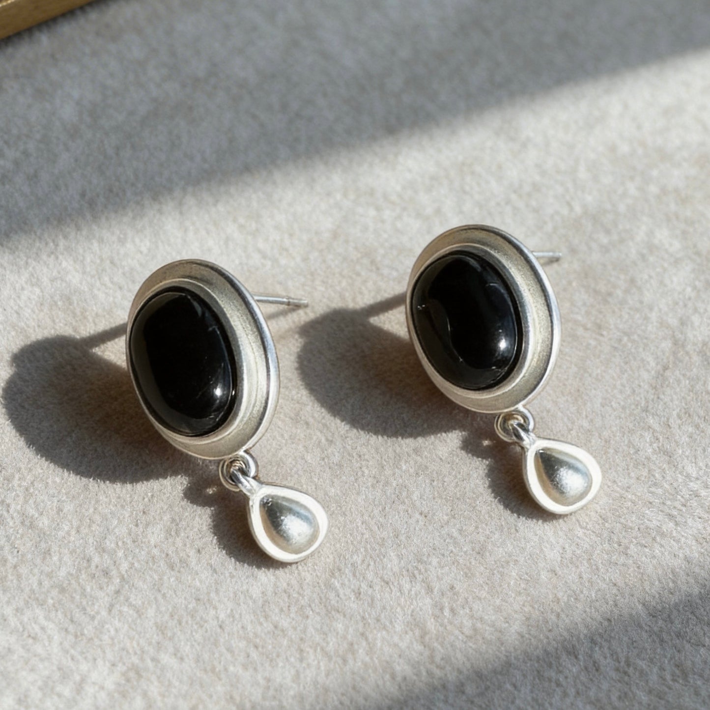 Black Agate Drop Earrings