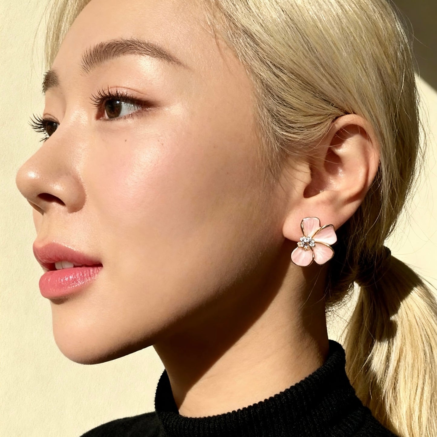 Blush Pink Petal Earrings