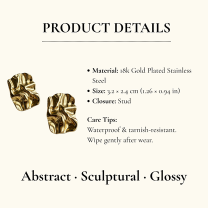 Abstract Texture Stud Earrings