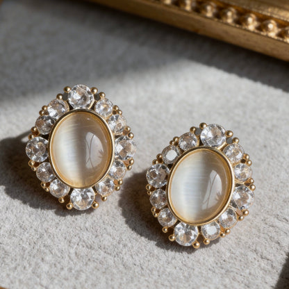 Vintage Cat Eye Studs