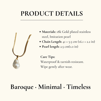 Baroque Pearl Pendant Necklace