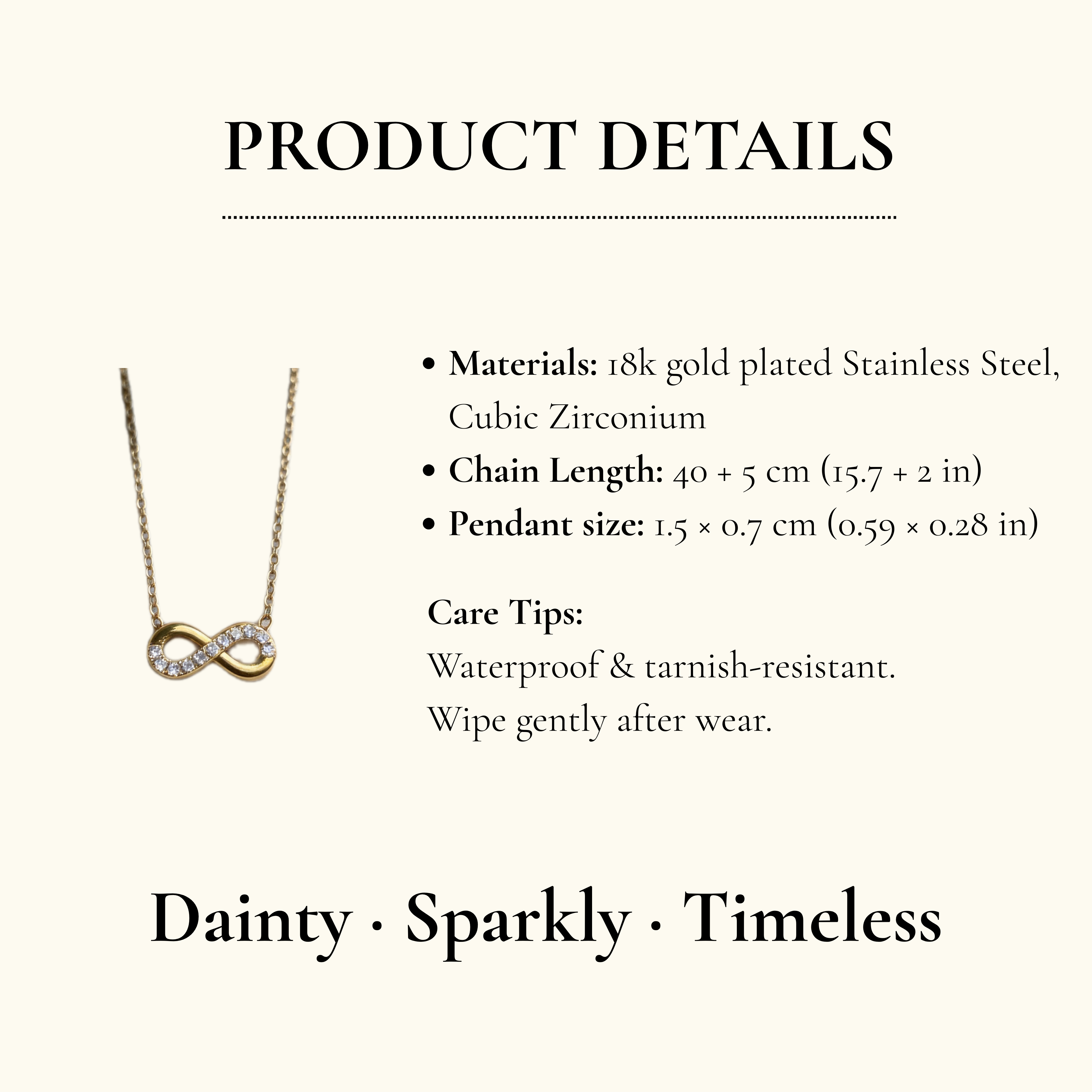Crystal Infinity Symbol Necklace