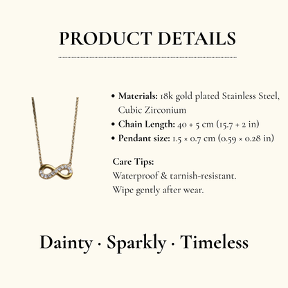 Crystal Infinity Symbol Necklace