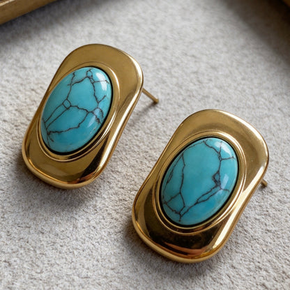 Vintage Turquoise Stud Earrings