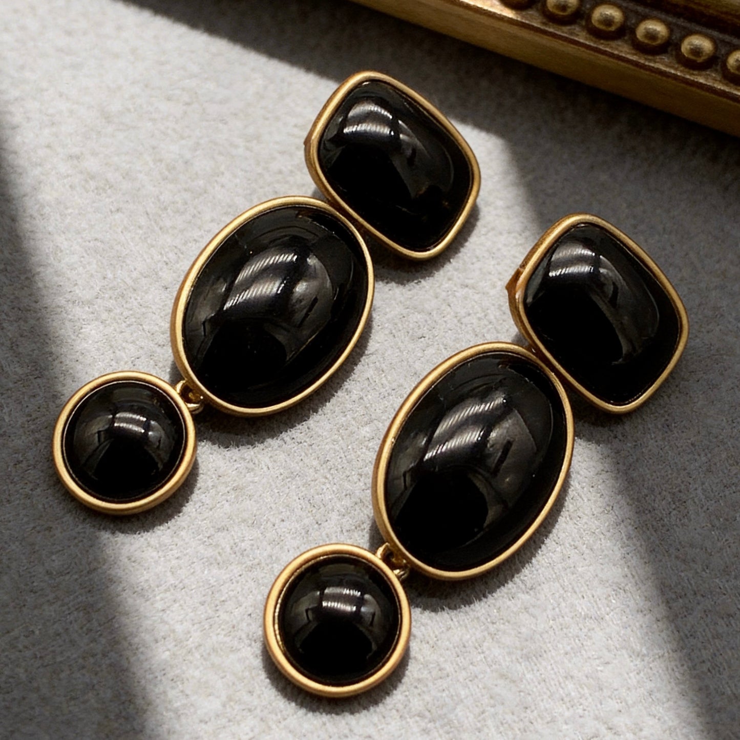Black Onyx Drop Earrings