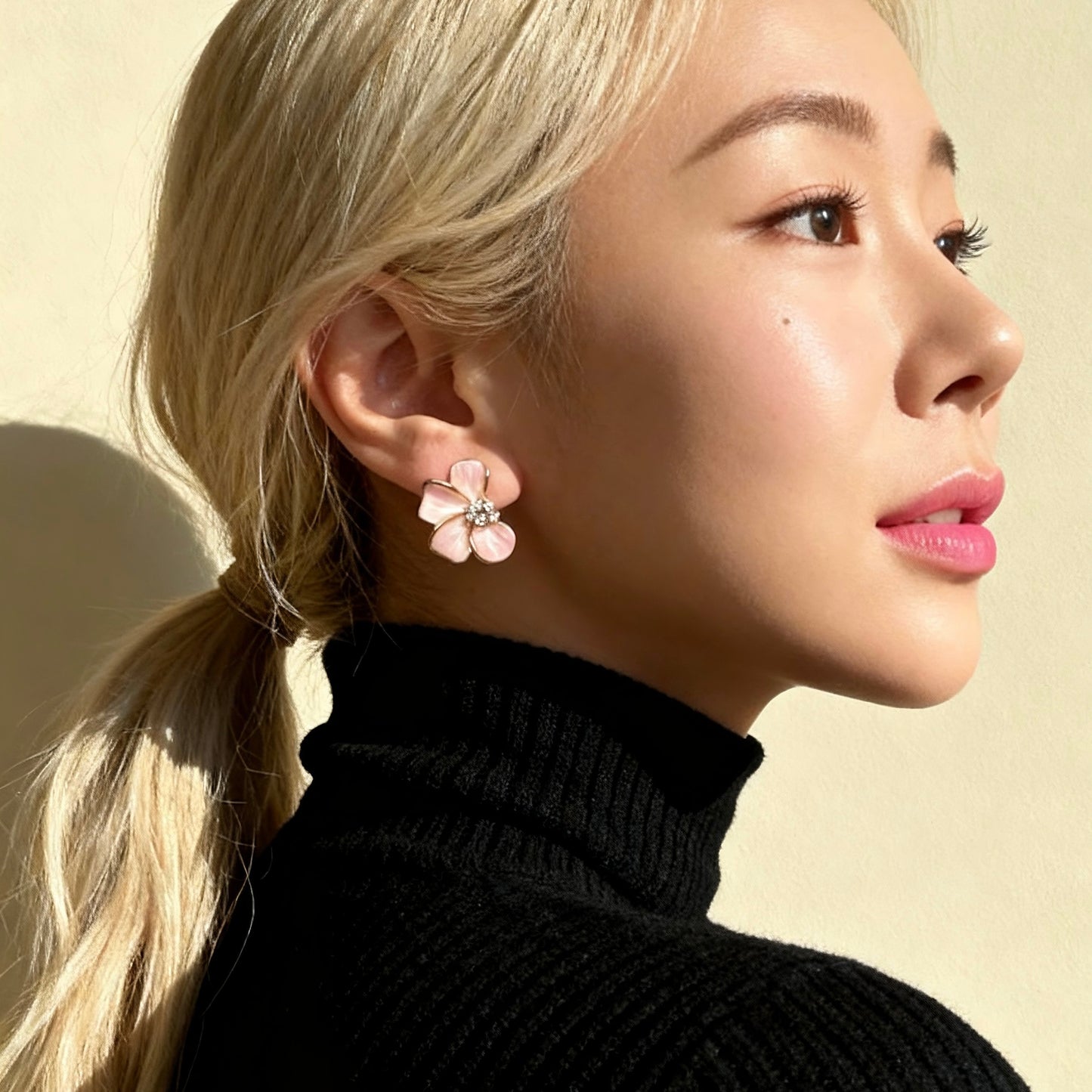 Blush Pink Petal Earrings