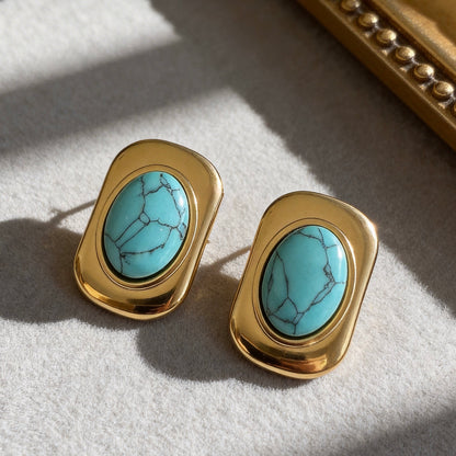 Vintage Turquoise Stud Earrings