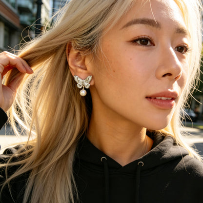 Butterfly Pearl Drops