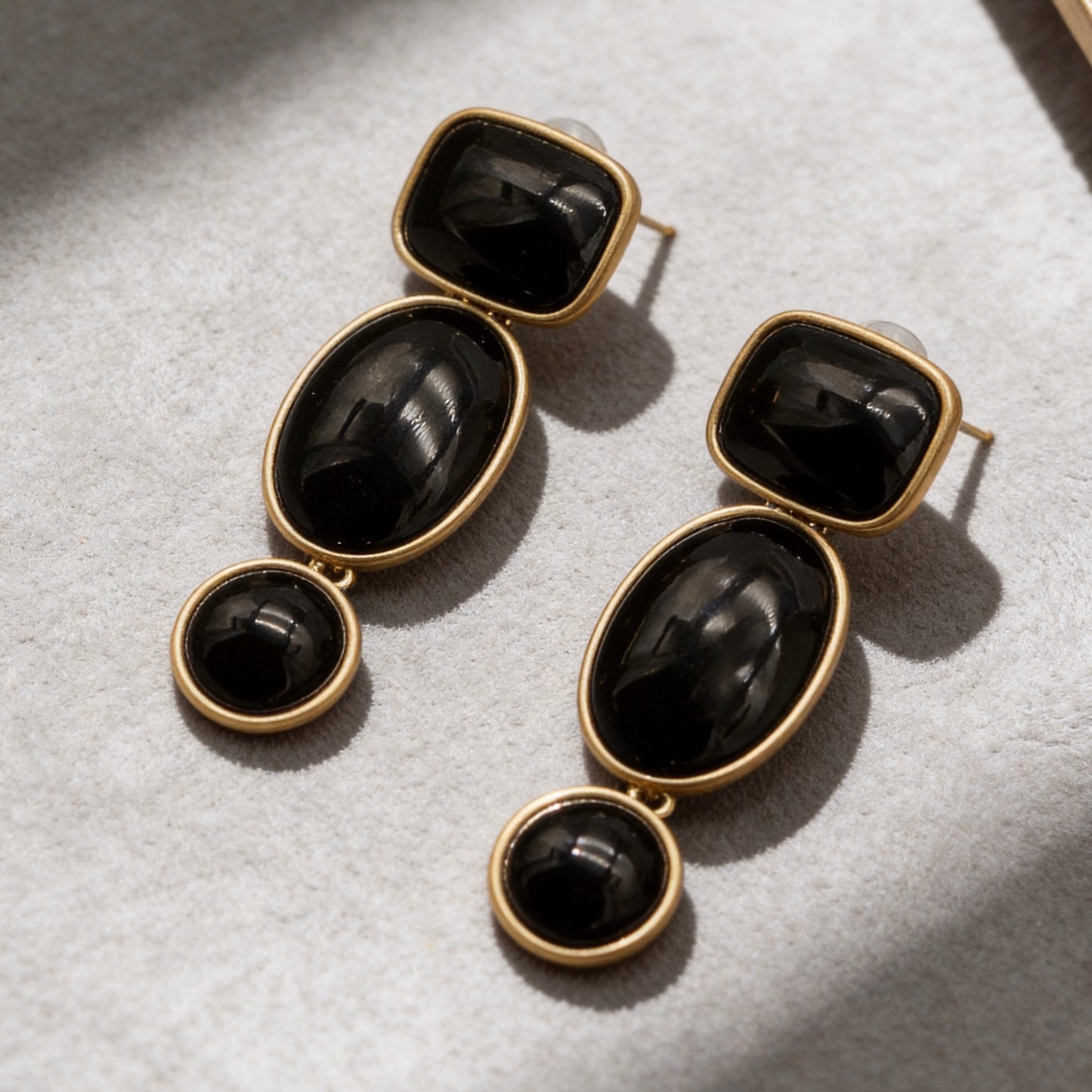 Black Onyx Drop Earrings