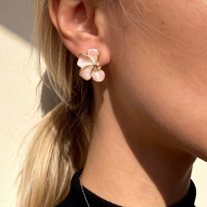 Blush Pink Petal Earrings