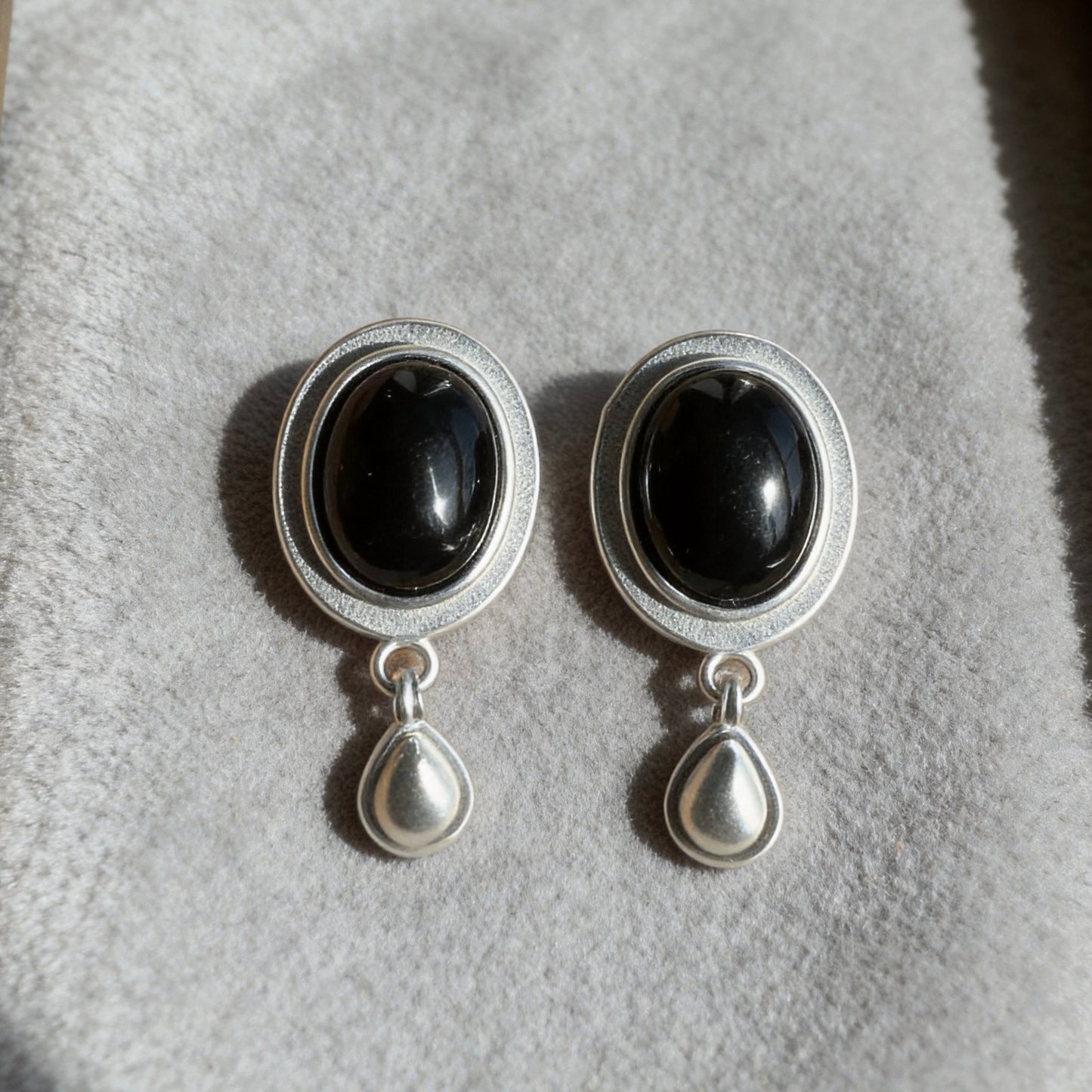 Black Agate Drop Earrings