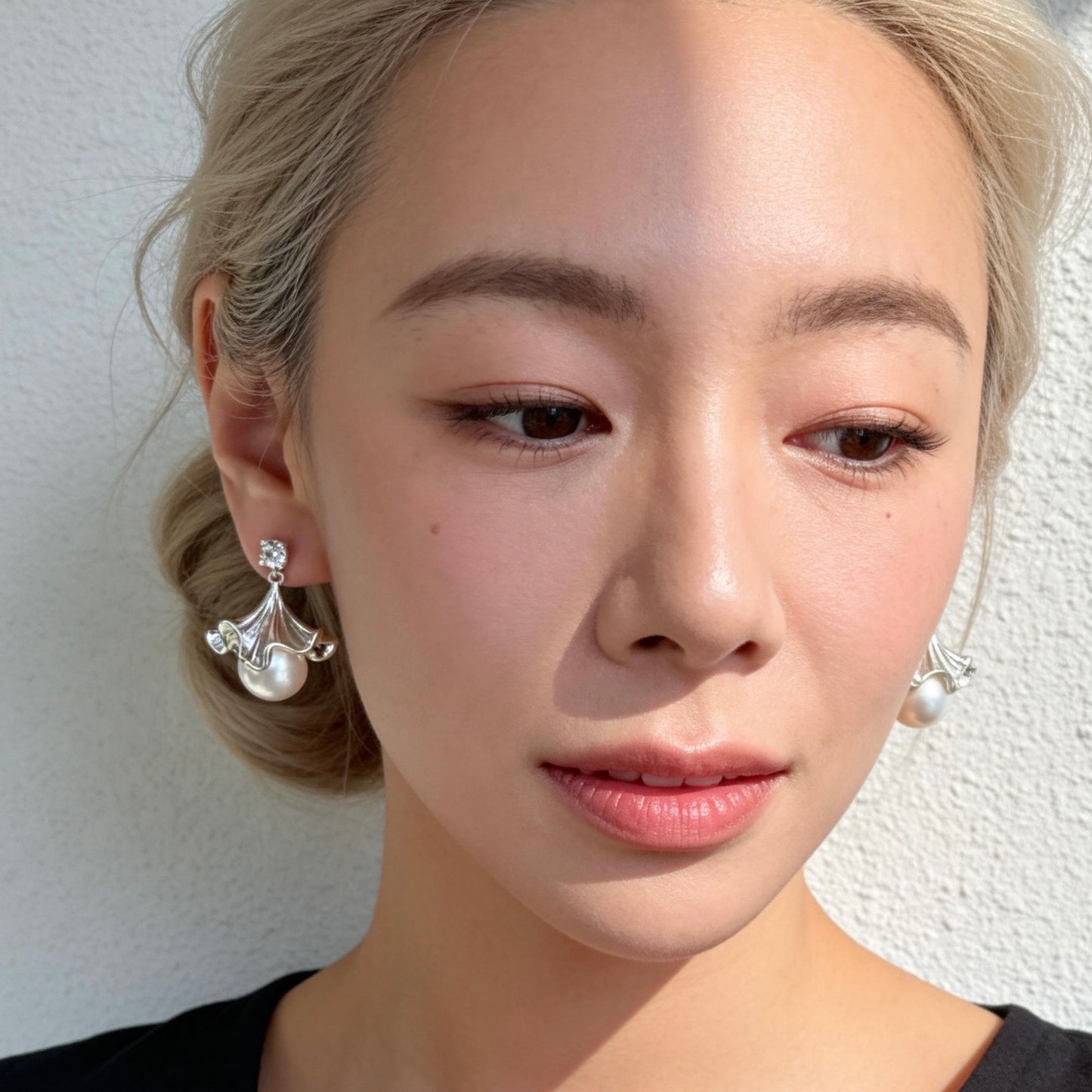 Ballet Skirt Pearl Drop Earrings