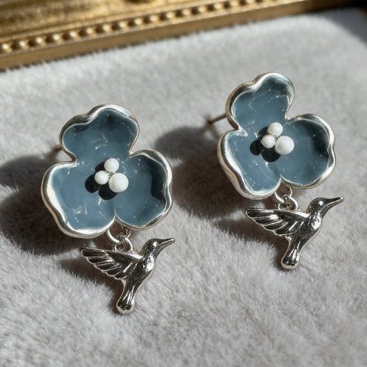 Floral Bird Studs