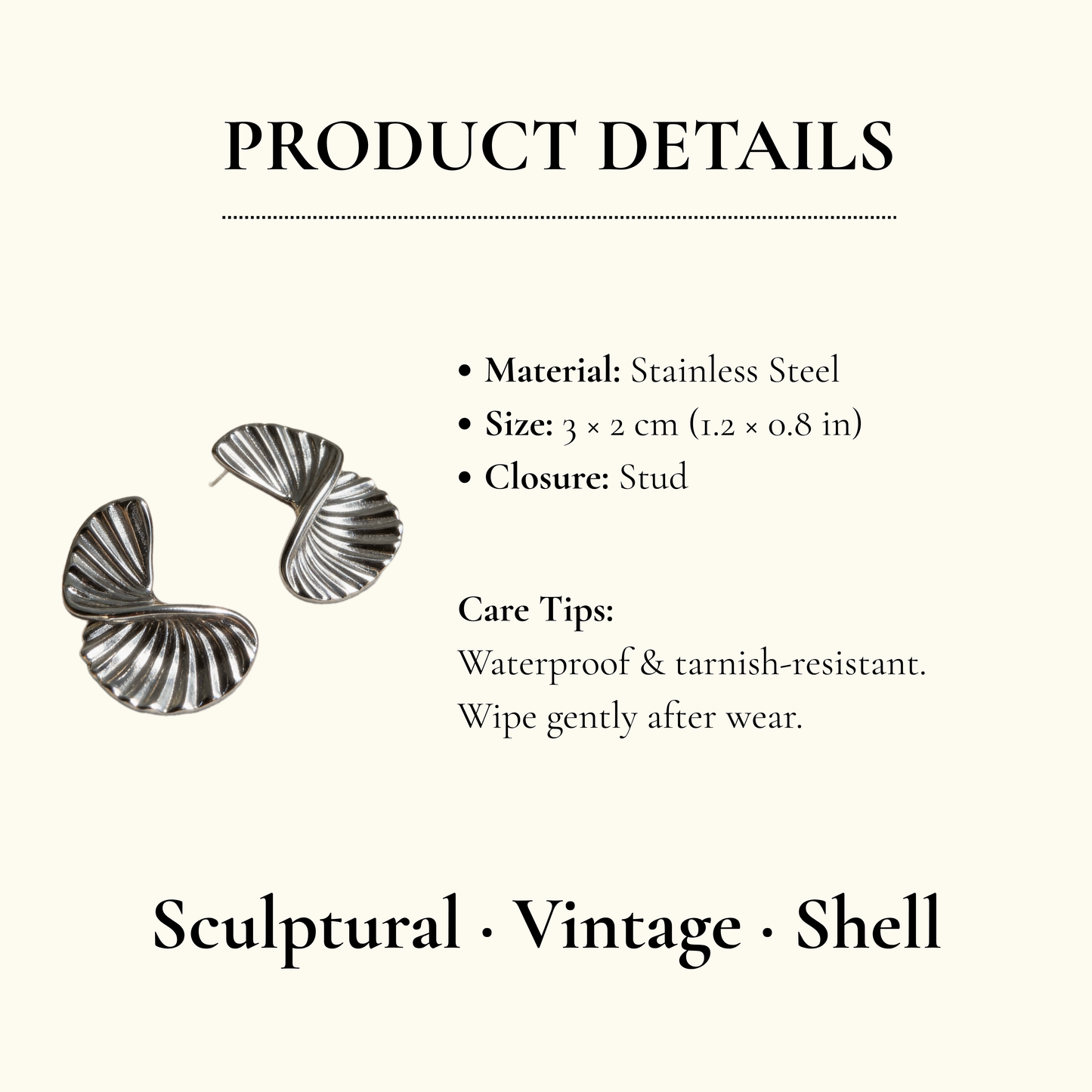 Twisted Shell Statement Earrings