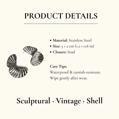 Twisted Shell Statement Earrings