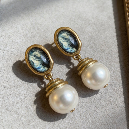Vintage Pearl Drop Earrings