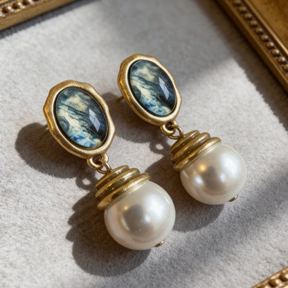 Vintage Pearl Drop Earrings