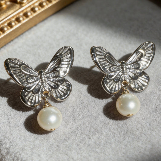 Butterfly Pearl Drops