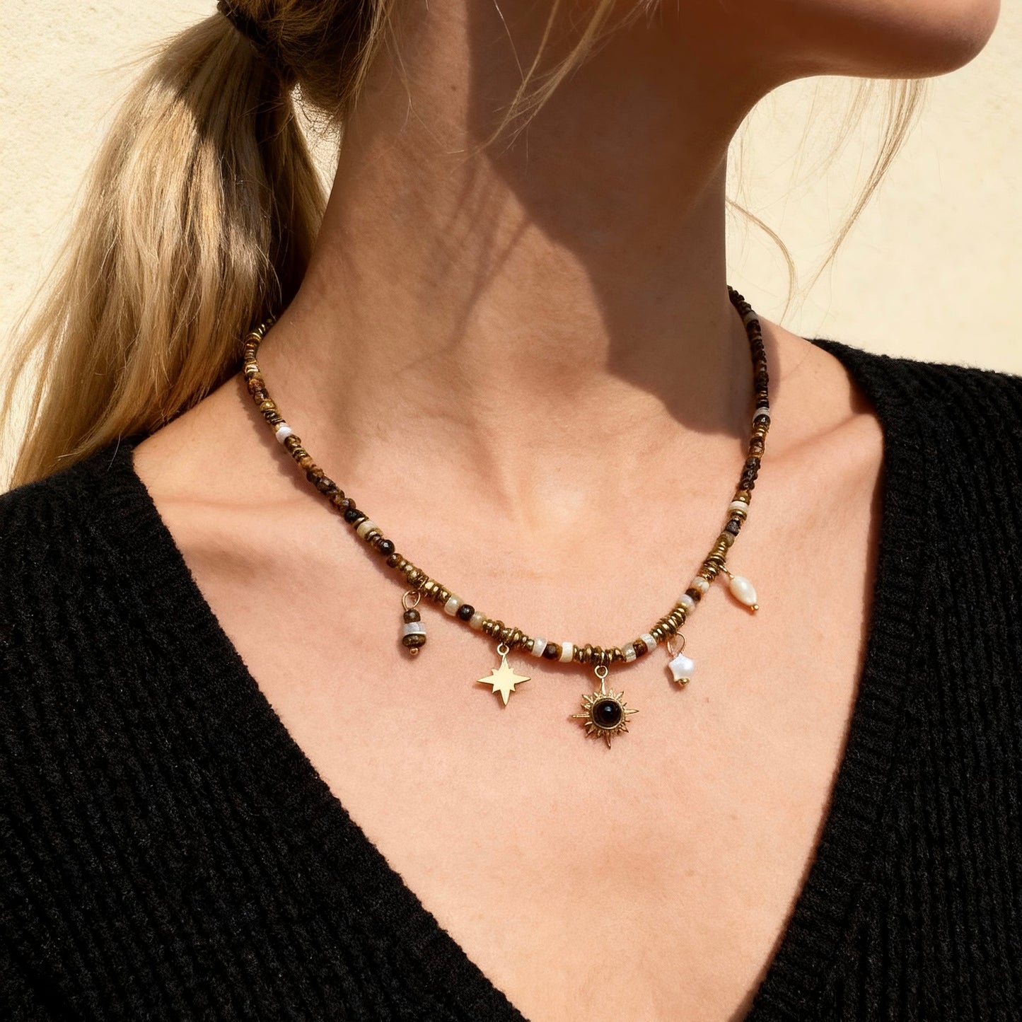 Charm Beaded Necklace