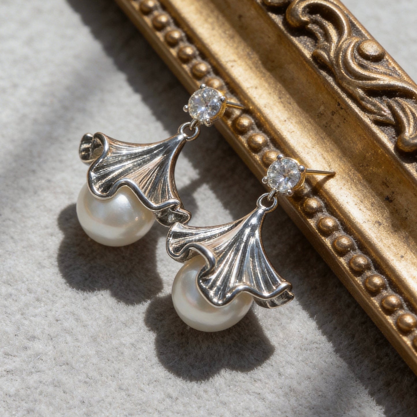 Ballet Skirt Pearl Drop Earrings