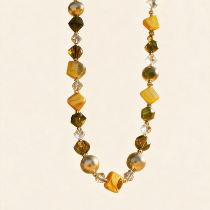 Golden Mixed Stones Necklace