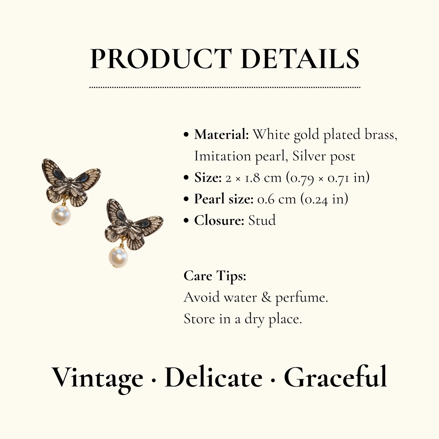 Butterfly Pearl Drops