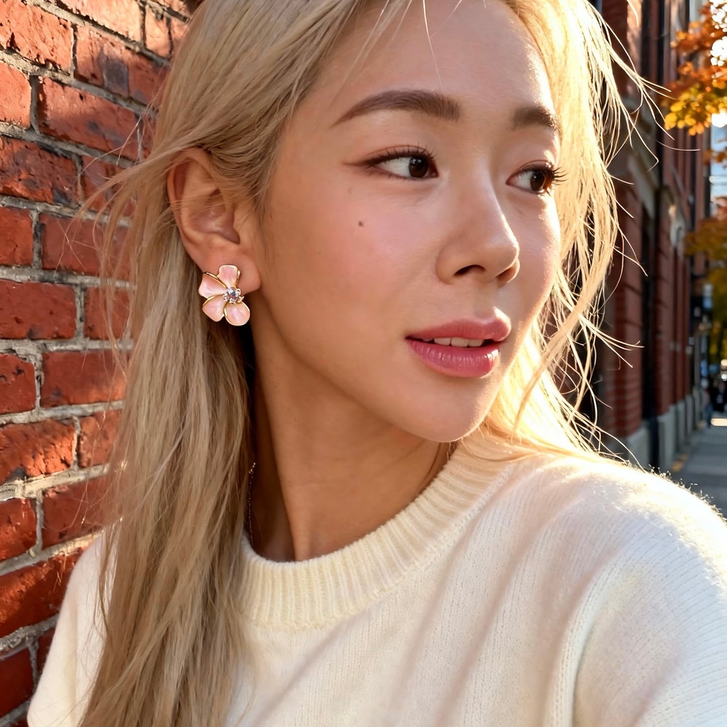 Blush Pink Petal Earrings