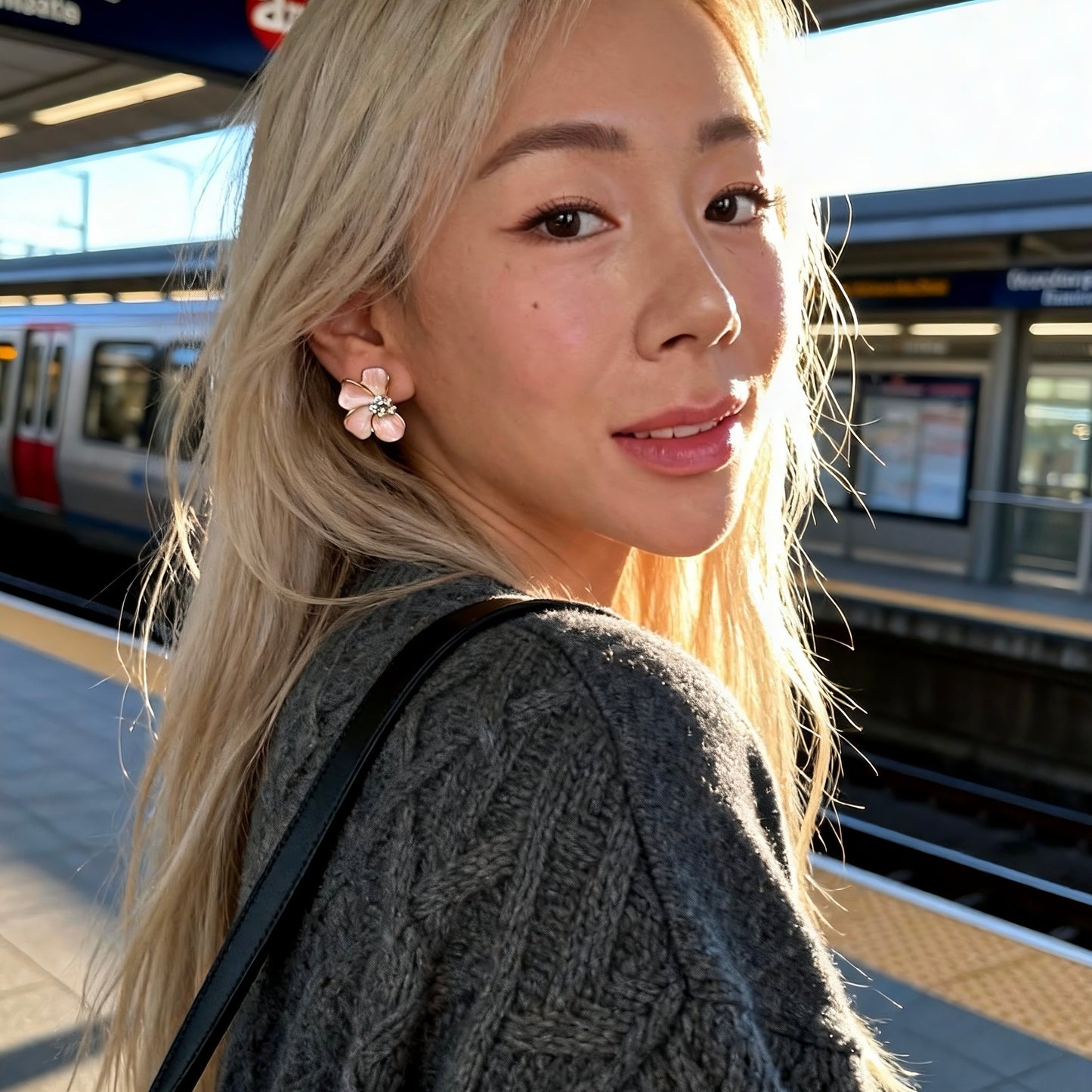 Blush Pink Petal Earrings