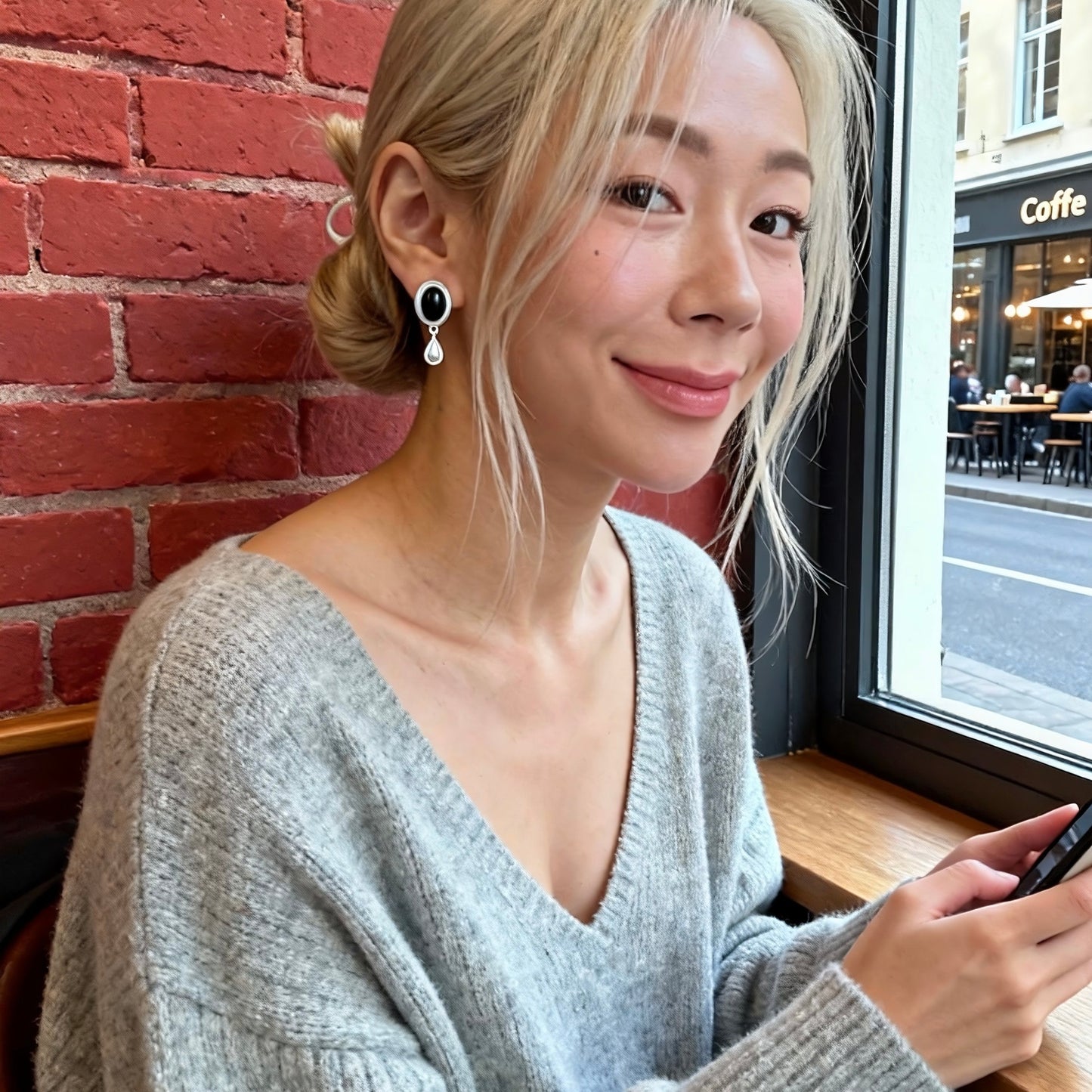 Black Agate Drop Earrings