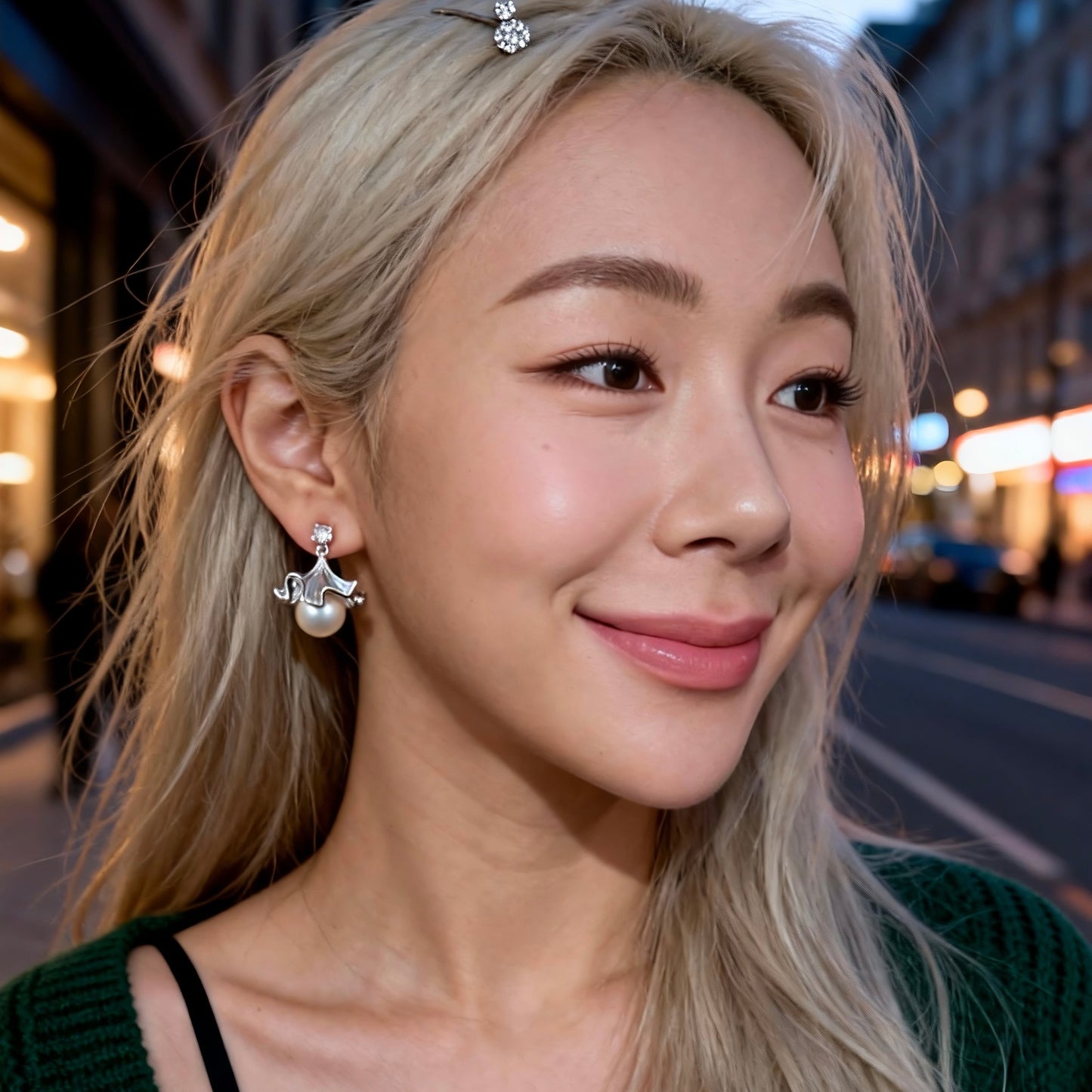 Ballet Skirt Pearl Drop Earrings