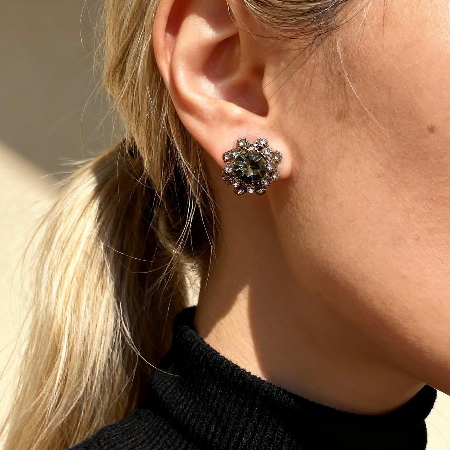 Crystal Halo Statement Studs