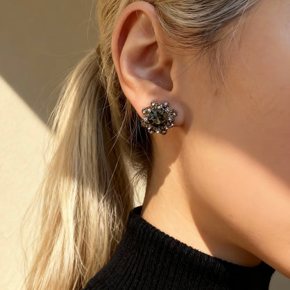 Crystal Halo Statement Studs