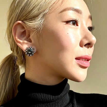 Crystal Halo Statement Studs