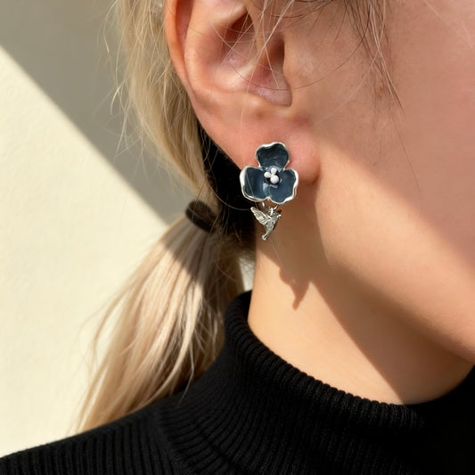 Floral Bird Studs