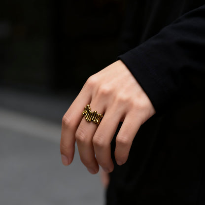 Sculptural 925 Silver Ring