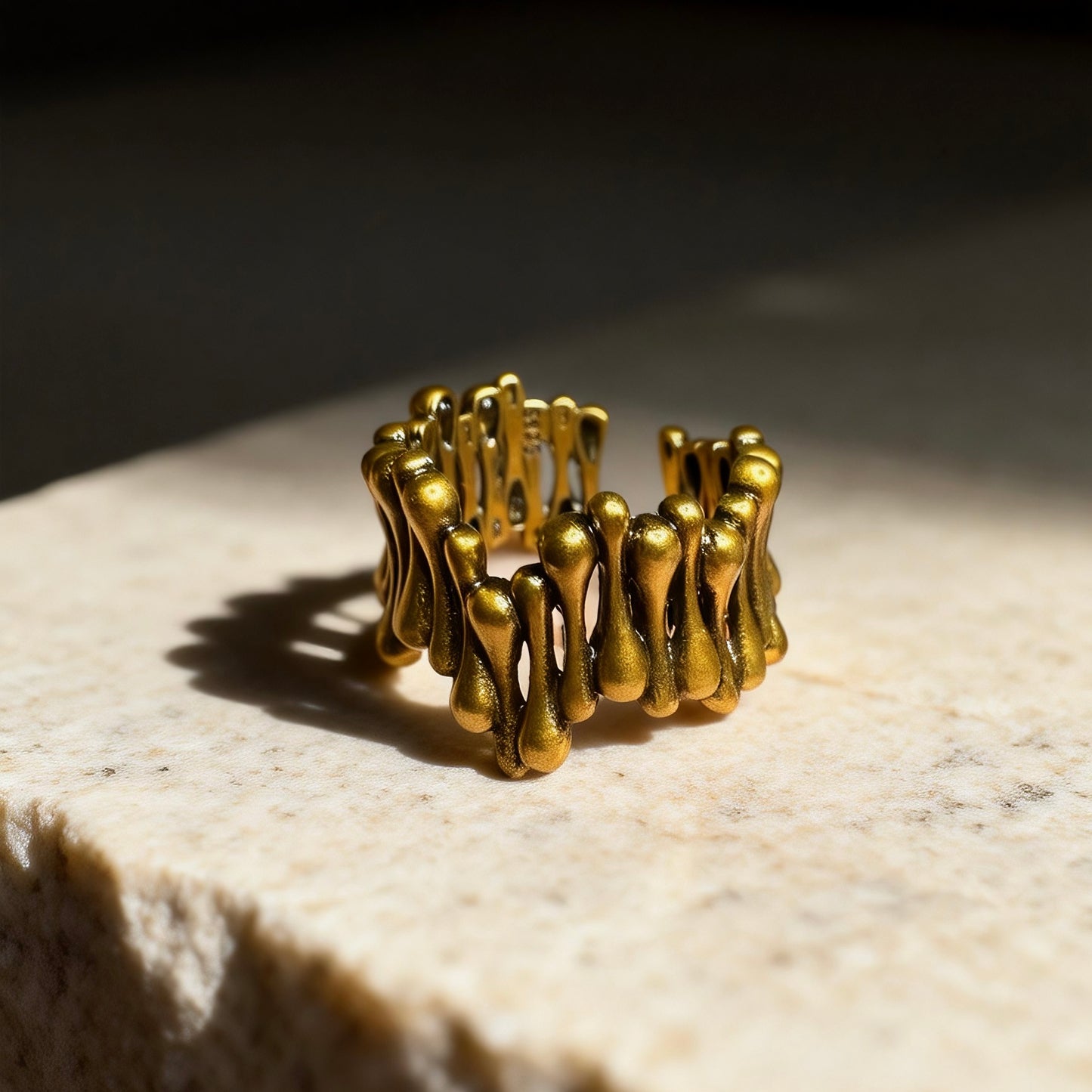 Sculptural 925 Silver Ring