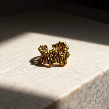 Sculptural 925 Silver Ring